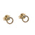 18-Karat Yellow Gold Forging Mini Circle Earrings