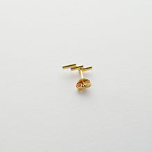 HSU 18-Karat Yellow Gold Triple Line Earrings (FW)