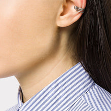 HSU triple line pearl embellished cuff earring (DC25S)