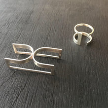 Unfinishing Line Sterling Silver Open Line unisex ring (UL)