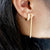 HSU 18-karat yellow gold diamond CURVE extension Earrings (FW)