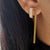HSU 18-karat yellow gold diamond CURVE extension Earrings (FW)
