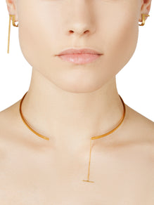 Single Line Choker Necklace / Gold  (UL)