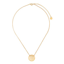 HSU Flowing Sterling Silver Gold-Plated Flowing Pattern single circle pendant necklace