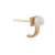 HSU  18-Karat Yellow Gold Akoya Pearl square curve earring  (UL19)