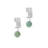 HSU "COLOUR" Turquoise Jasper Sterling Silver Wide Curve Swing Earring (C22)