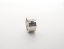 Drawing A Circle sterling silver single tourmaline wide ring (DCG)(W)