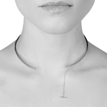 Single Line Choker Necklace / Silver (UL)
