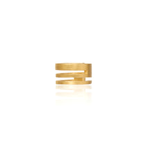 (A) HSU triple lines silver gold plated ear cuff  (UL19)