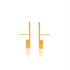 Unfinishing Line   Gold perspective sterling silver earring / short  (UL11)(UL19)