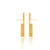 Unfinishing Line Gold perspective sterling silver earring / Long  (UL19)