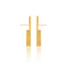 Unfinishing Line Gold perspective sterling silver earring / Long  (UL19)