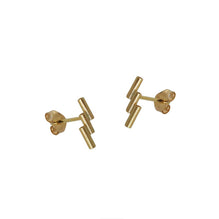 HSU 18-Karat Yellow Gold Triple Line Earrings (FW)