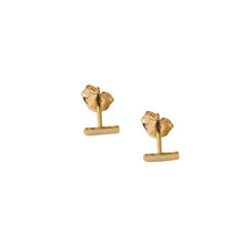 HSU 18-Karat Yellow Gold Forging Short line Earrings