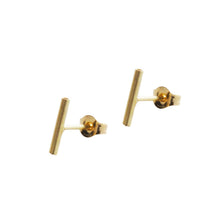 HSU 18-Karat Yellow Gold Tube Line Earrings (FW)