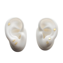 18-Karat Yellow Gold Forging Mini Circle Earrings