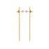 Pearl Long line Extension Gold Earring (MM)