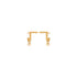 HSU curve sterling silver gold earring (single one)(UL)