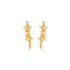 Sterling Silver Gold-plated Double Pattern Textured Ear Stud / Gold (TI)