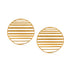 HSU Flowing Sterling Silver Gold-Plated waving single-circle Earrings