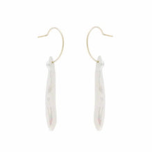 HSU 18-Karat Yellow Gold Pearls Wire Drawing Forging Long Earring  (MM)(F)