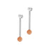 HSU "COLOUR" Natural Pearl Jasper Sterling Silver One or Two long Bar Earring (C22)
