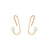 HSU 18-Karat Yellow Gold Akoya Pearl Wire Drawing PaperClip Earring (MM)(F)