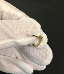 HSU 18-karat yellow gold diamond CURVE Earrings (FW)