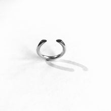 (A) Unfinishing Line sterling silver stacked open ring
