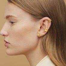 (A) HSU double Lines Gold Plated Sterling Silver EarCuff  (UL)