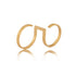 14 Karat Gold Ufinishing Line Double Line Double Ring / Gold  (UL)